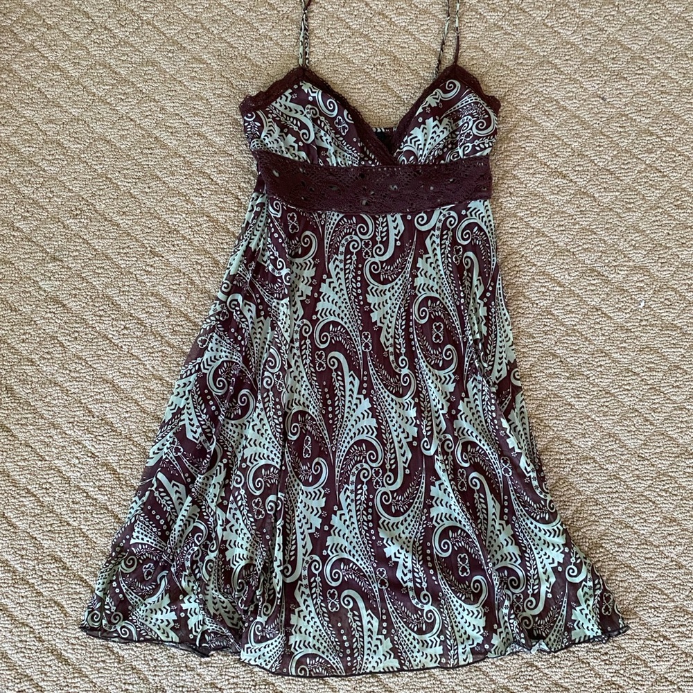 Elegant Paisley Print Dress